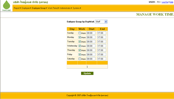Time Attendance Control
